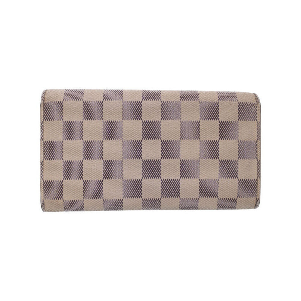 Louis Vuitton Wallet Azur Sarah Portefeuille White Long Damier Bi fold